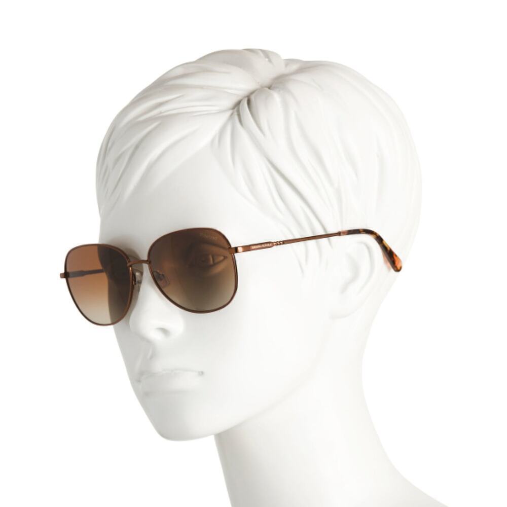 NWT Banana Republic Aviator Bronze Tone Metal Frame 56mm Polarized Sunglasses